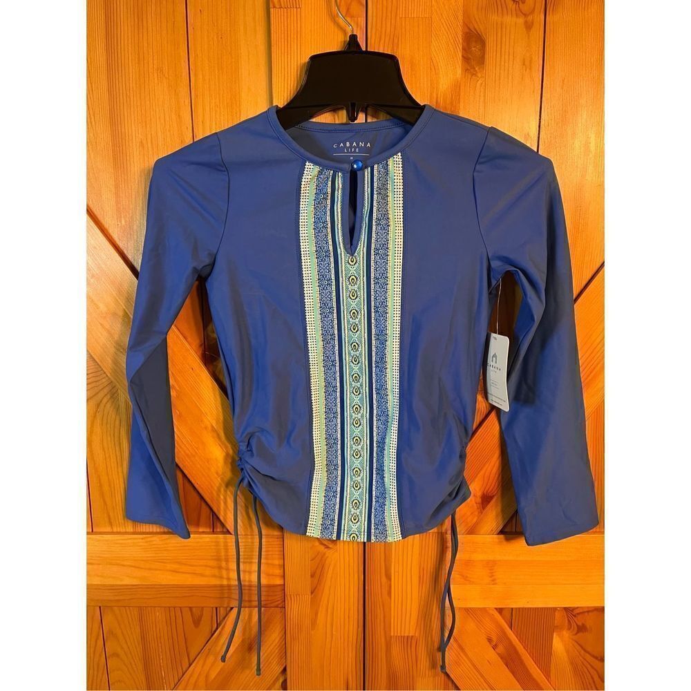 NWT Cabana Life Girls SPF 50+ Rashguard Swim size 10 (2034) Read